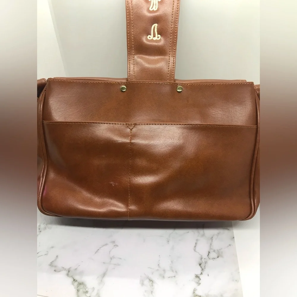 Vintage Brown Leather Shoulder Bag Purse - Picture 7 of 16